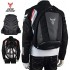 Motorcycle Leather Waterproof Backpack Riding Laptop Helmet Shoulder Bag Package【Red,】
