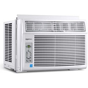 Amazon Basics Window-Mounted Air Conditioner with Remote - Cools 250 Square Feet, 6000 BTU, Energy Star, Energy Star
