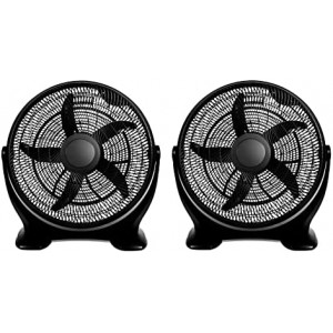 HealSmart 14 Inch 3-Speed Plastic Floor Fans Quiet for Home Commercial, Residential, and Greenhouse Use, Outdoor/Indoor, Black