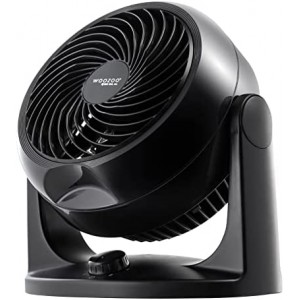 IRIS USA WOOZOO Air Circulator Fan, Vortex Fan, Desk Fan, Portable Fan, 3 Speed Settings, 6 Tilting Head Settings, 74ft Max Air Distance, Large, Black