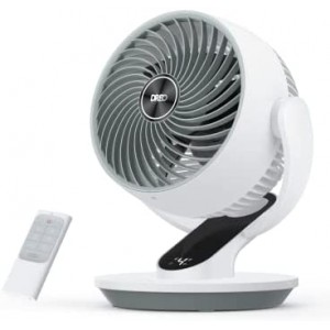 Dreo Oscillating Fan for Bedroom, 9 Inch Quiet Table Fans for Home Whole Room, 70ft Powerful Airflow, Desk Air Circulator Fan with Remote, 120° Adjustable Tilt, 4 Speeds, 8H Timer, for Office Desktop