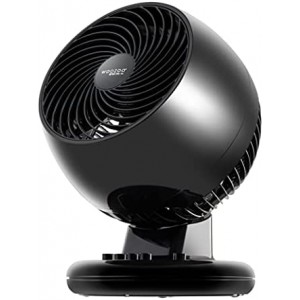 IRIS USA WOOZOO Oscillating Fan, Vortex Fan, Air Circulation, 3 Speed Settings, 6 Tilting Head Settings, 74ft Max Air Distance, Large, Black