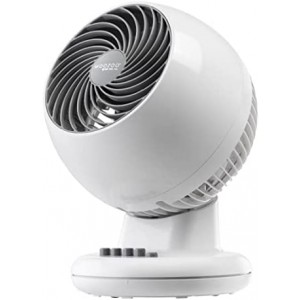 IRIS USA WOOZOO Oscillating Fan, Vortex Fan, Air Circulation, 3 Speed Settings, 6 Tilting Head Settings, 46ft Max Air Distance, Medium, White