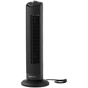 Amazon Basics Manual 28'' 3 Speed Oscillating Tower Fan with Mechanical Control